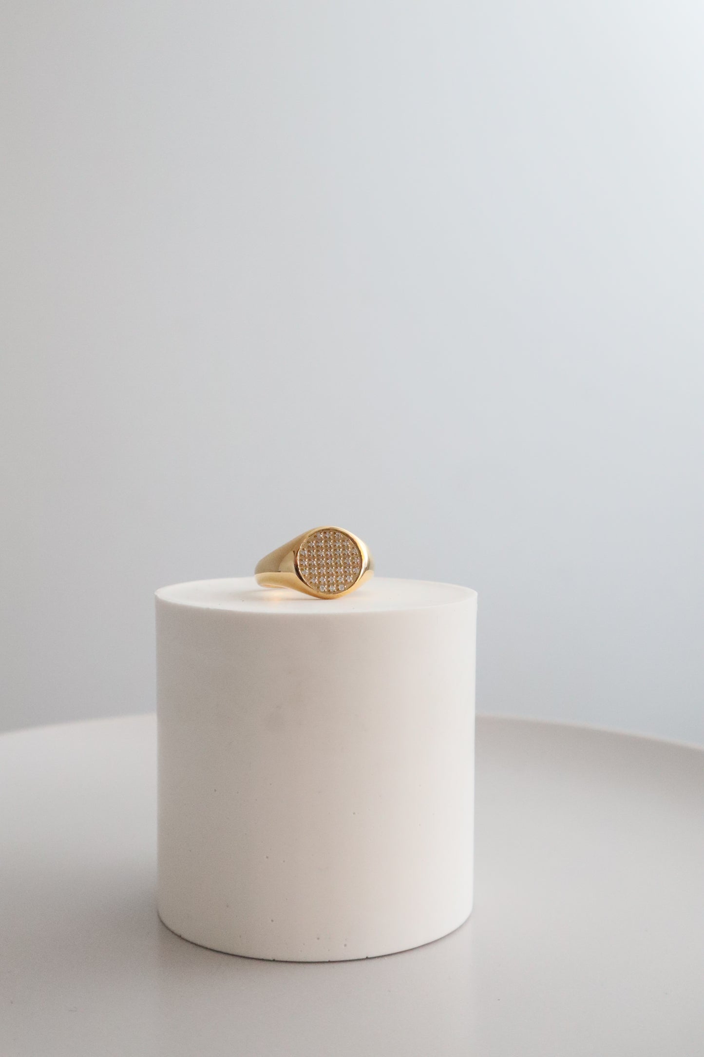 Embellished Round Signet Ring