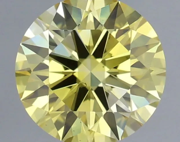 0.57ct Round Lab Grown Diamond (Colour Fancy Yellow, Clarity VVS2, Cut ID, IGI Certified)