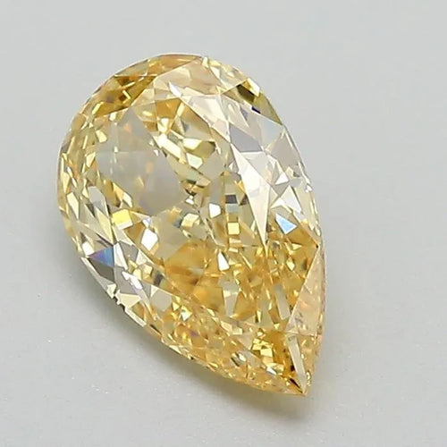 1.07ct Pear Lab Grown Diamond (Colour Fancy Vivid Yellow, Clarity VVS2, IGI Certified)