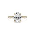 Oval Diamond, Half Pavé Setting