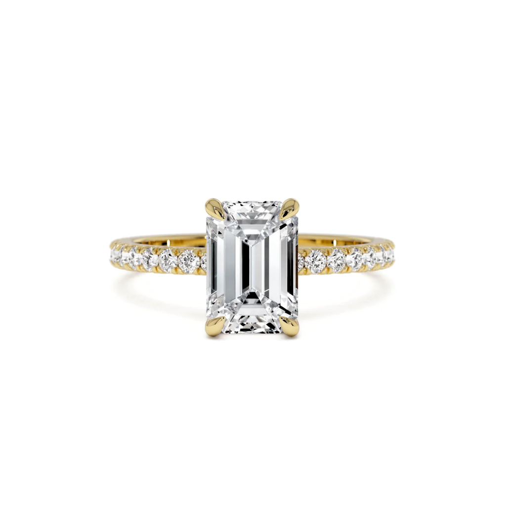 Half Eternity Claw Prong with Hidden Halo