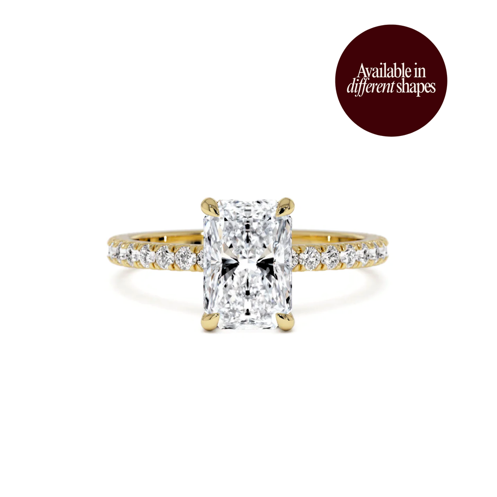 Half Eternity Claw Prong with Hidden Halo