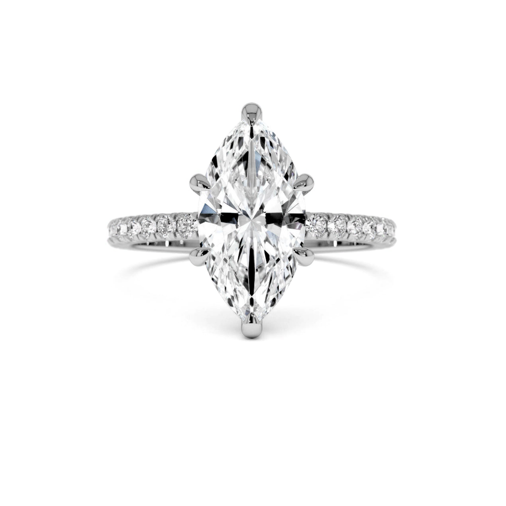 Half Eternity Claw Prong with Hidden Halo