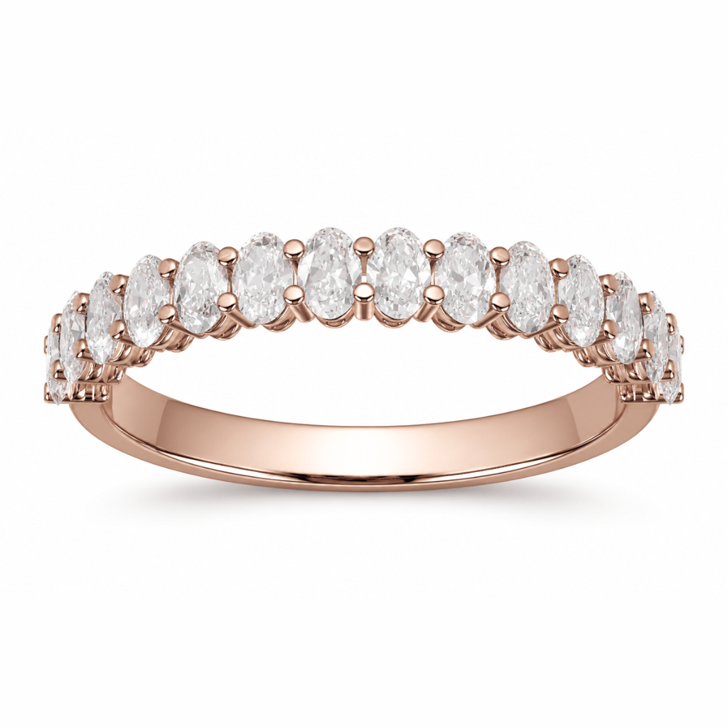 Oval Half Eternity