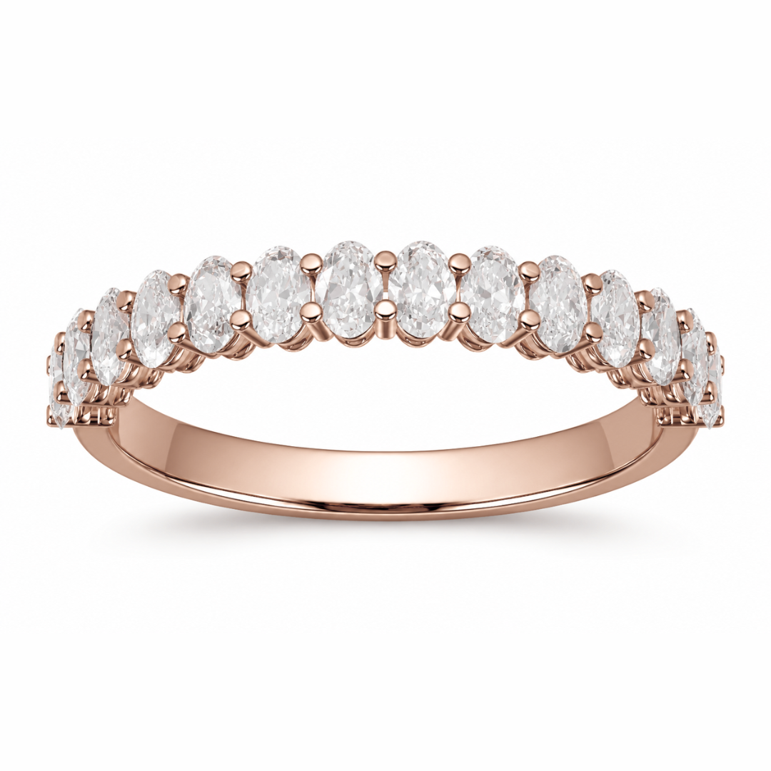 Oval Half Eternity