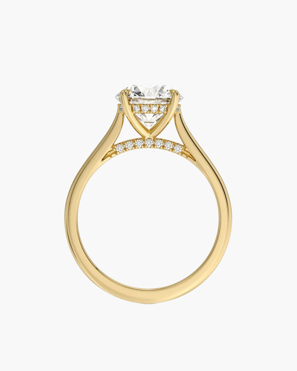 Cathedral with Pavé and Hidden Halo