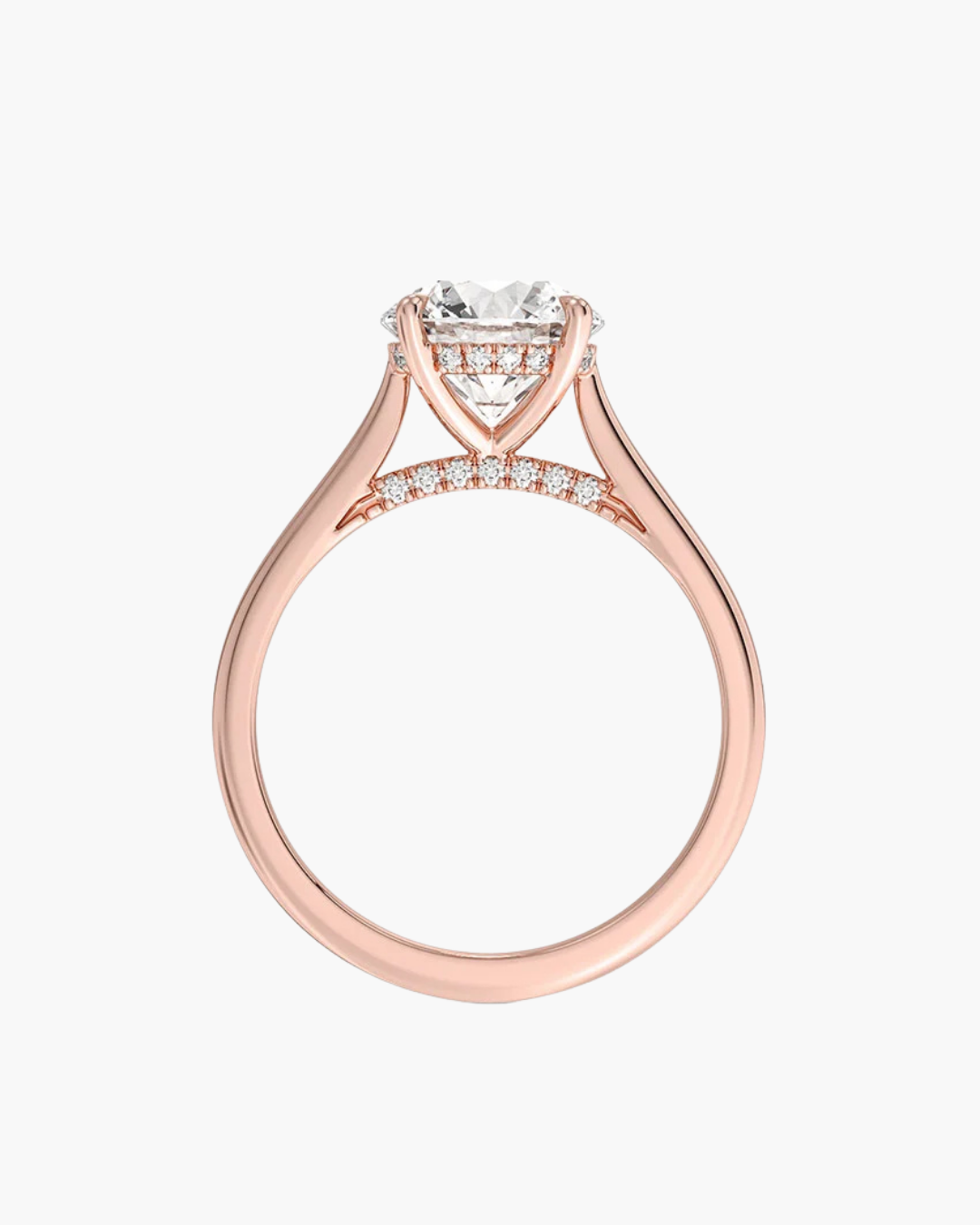 Cathedral with Pavé and Hidden Halo