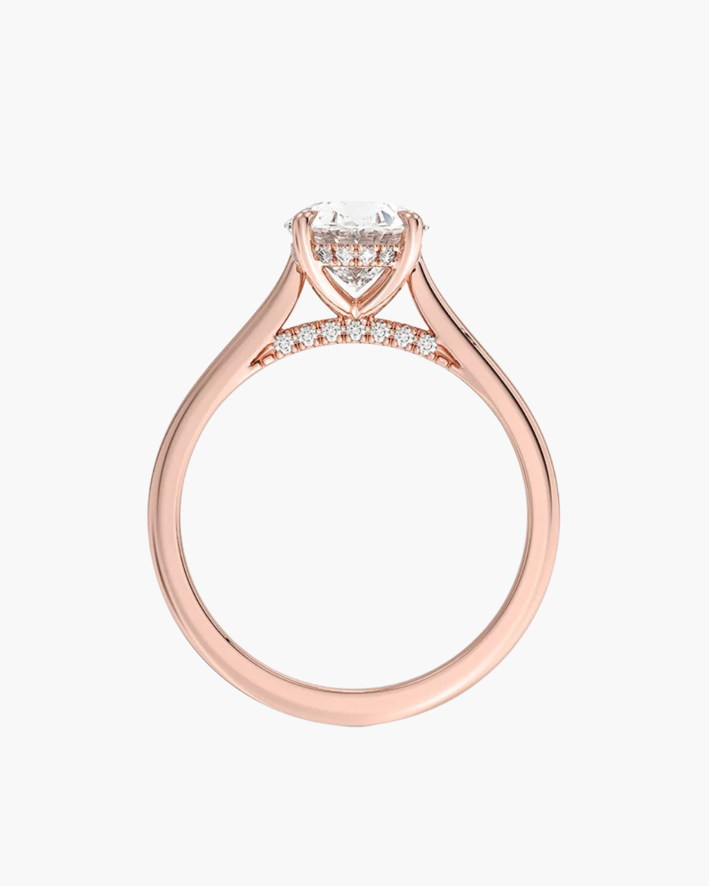 Cathedral with Pavé and Hidden Halo