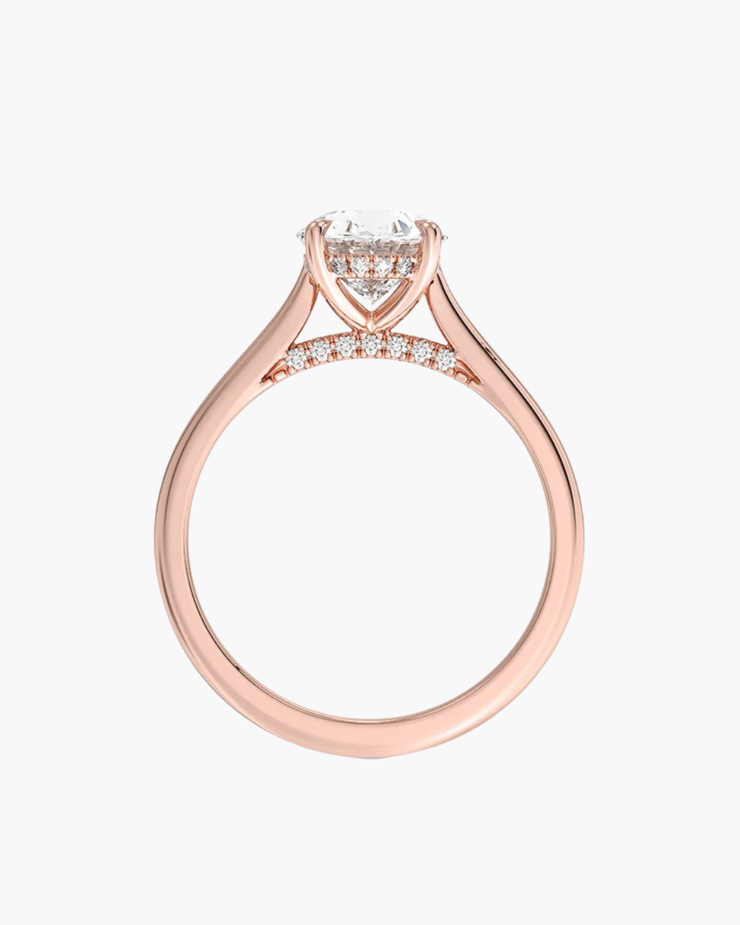 Cathedral with Pavé and Hidden Halo