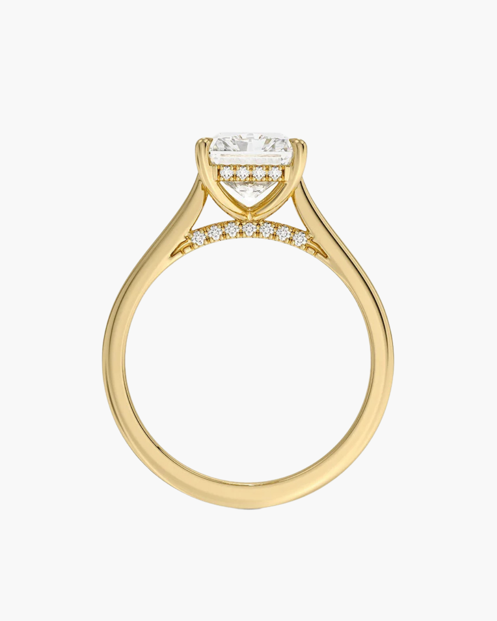 Cathedral with Pavé and Hidden Halo