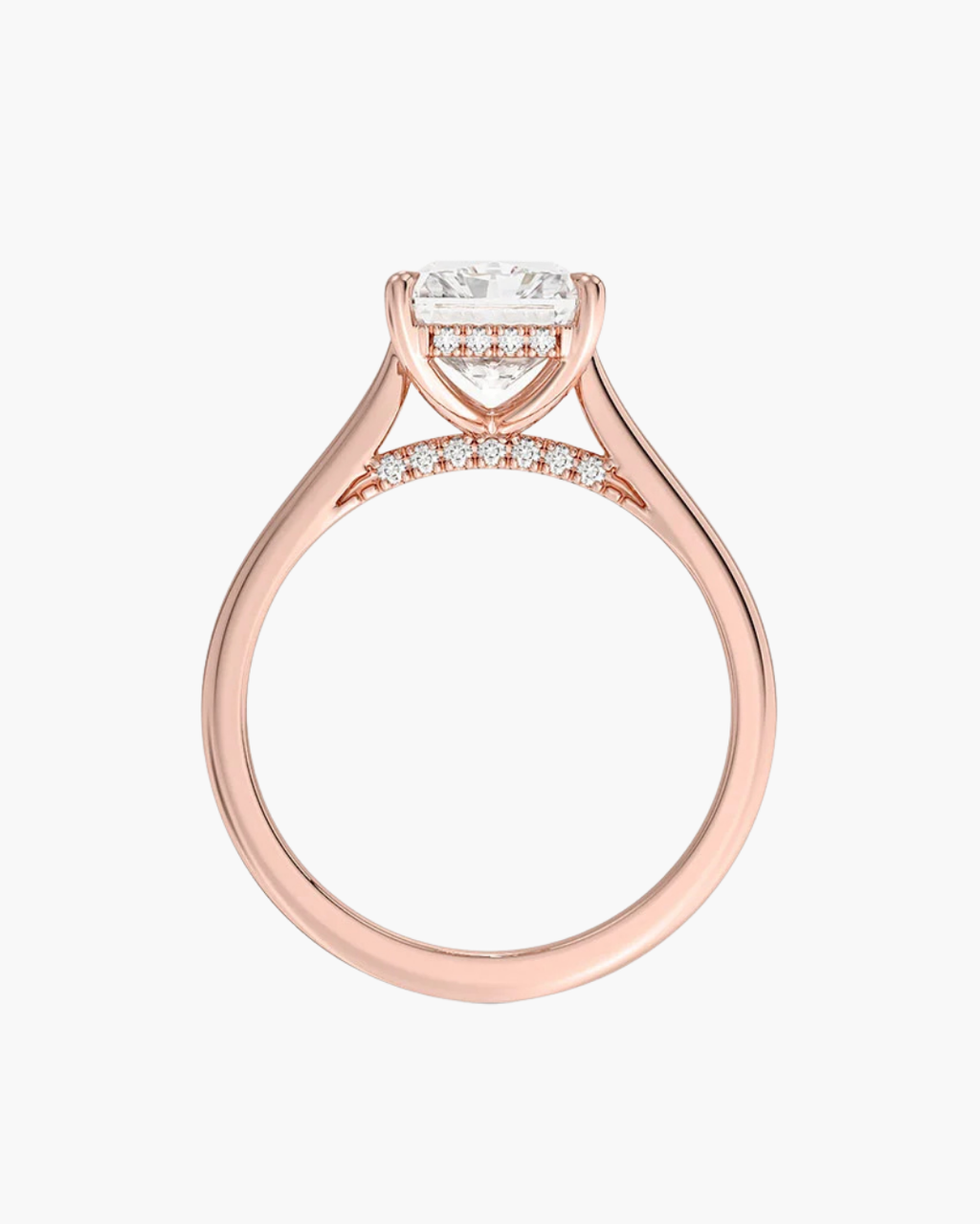 Cathedral with Pavé and Hidden Halo