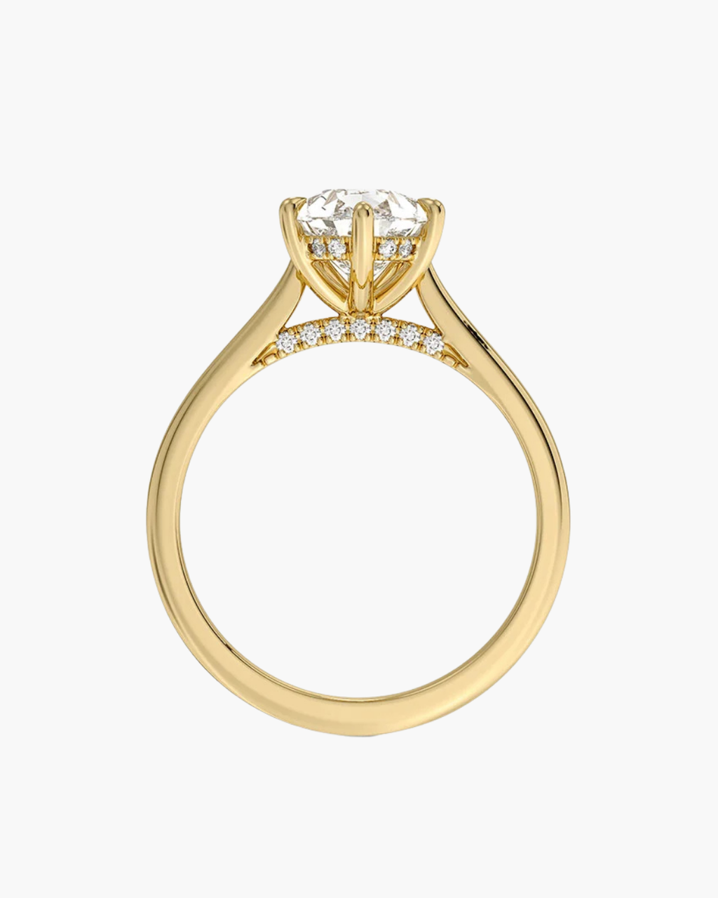 Cathedral with Pavé and Hidden Halo