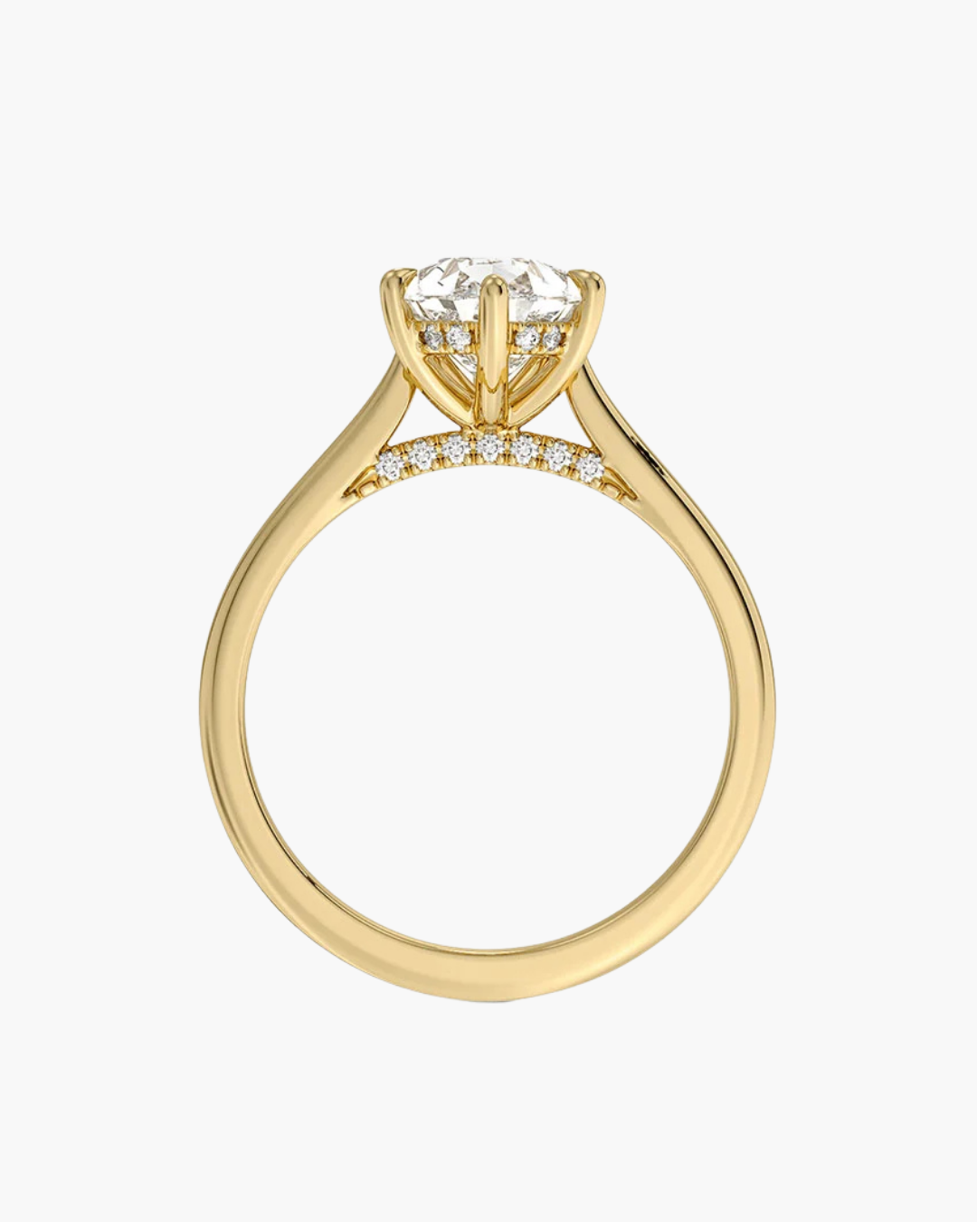 Cathedral with Pavé and Hidden Halo
