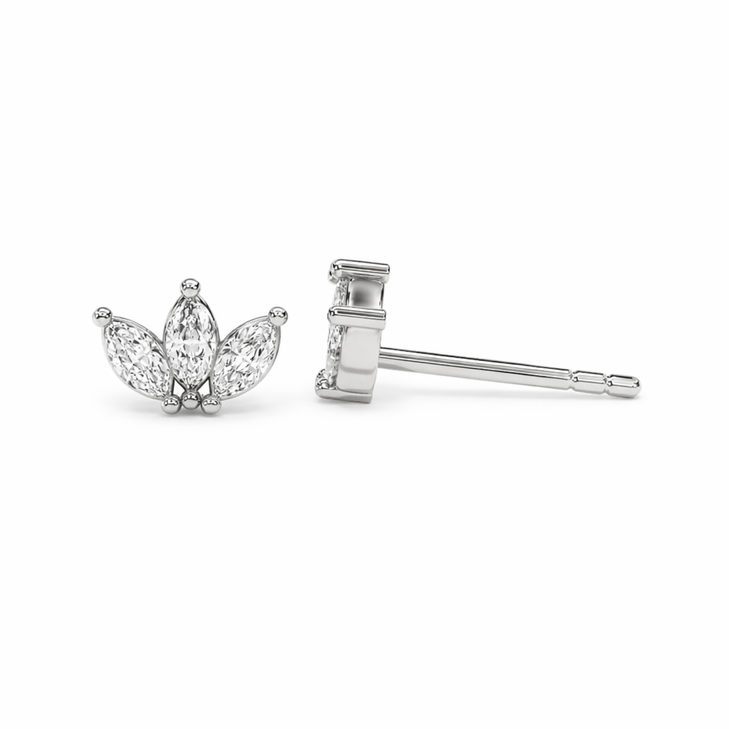 Marquise Petal Diamond Studs