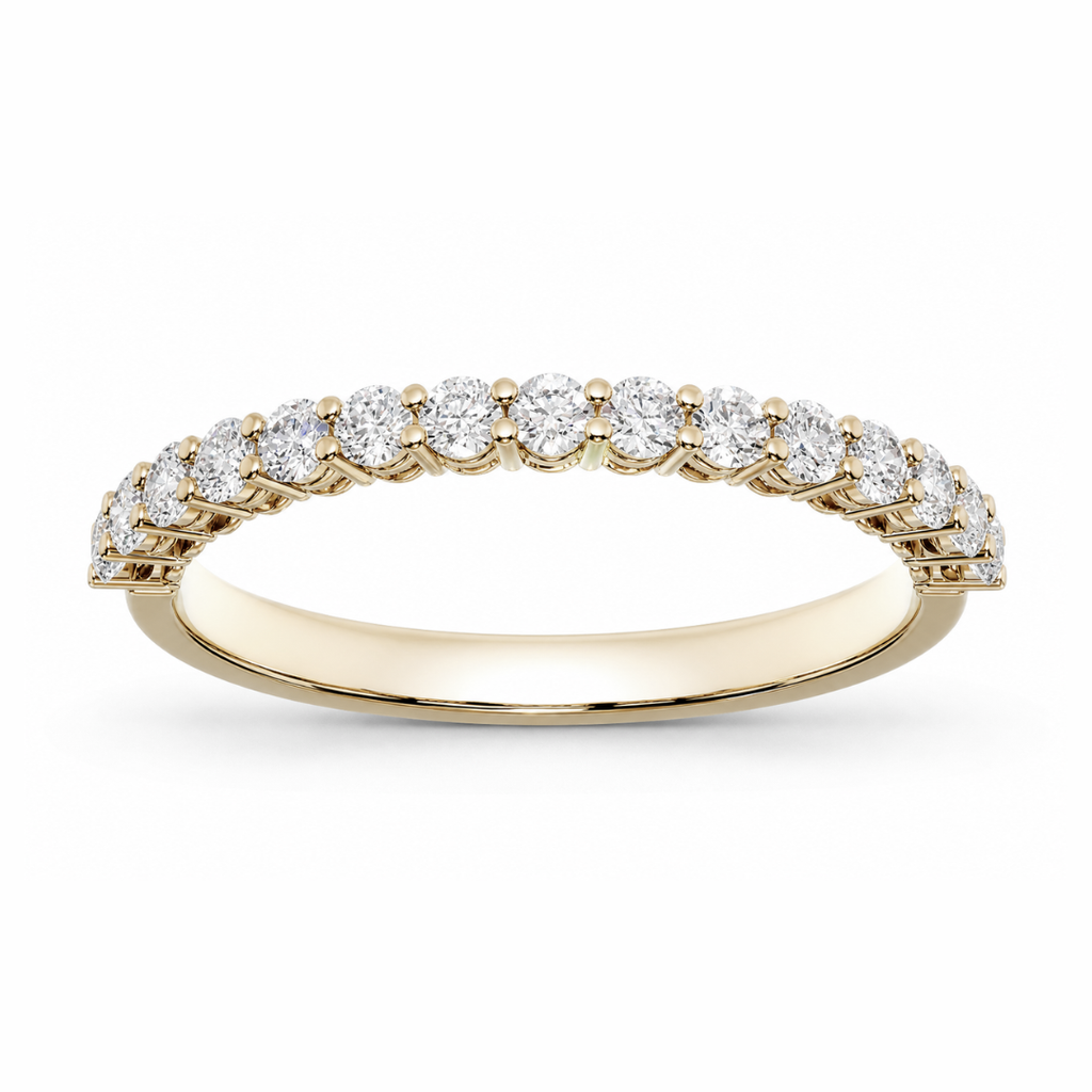 Scalloped Round Half Eternity