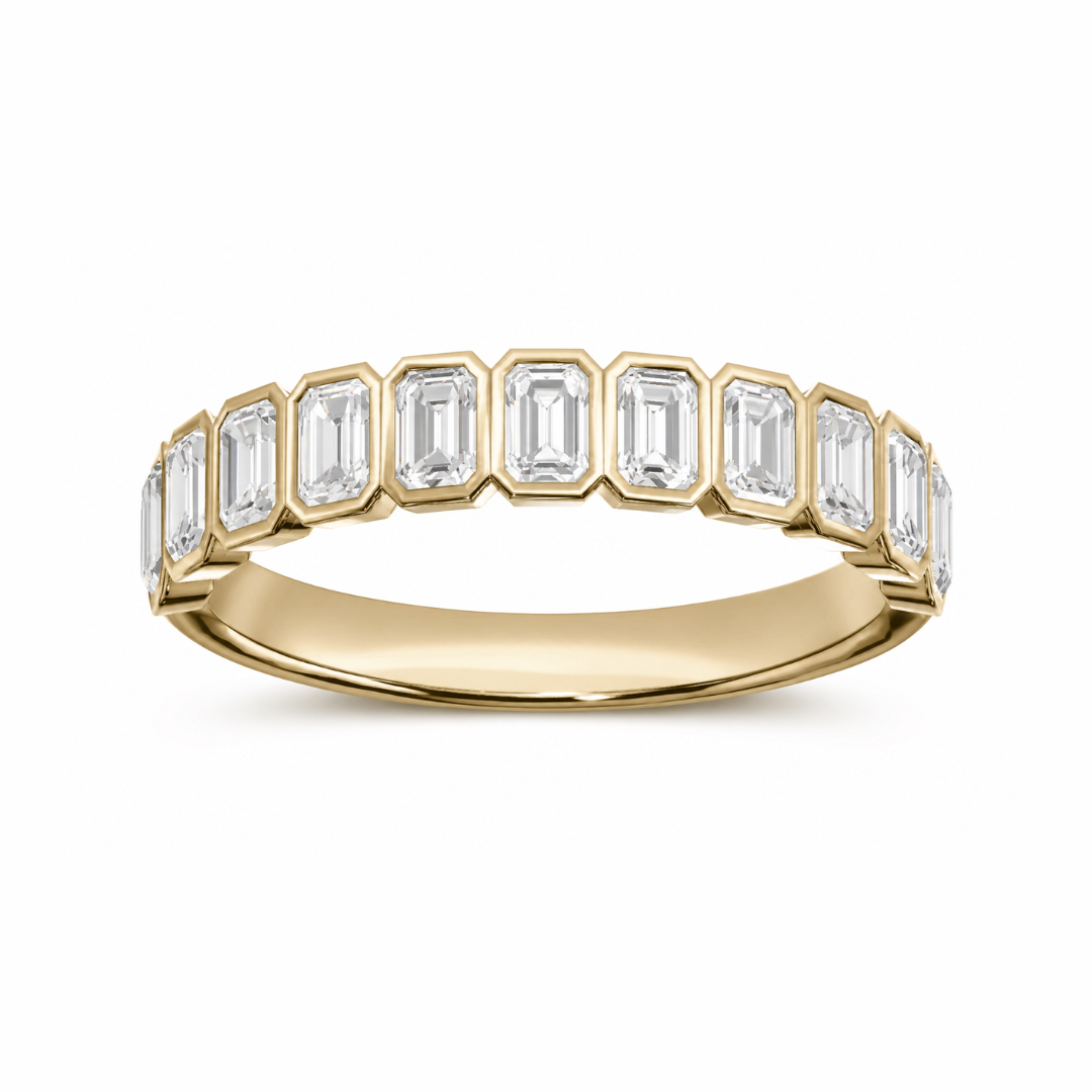 emerald-bezel-half-eternity-wedding-band