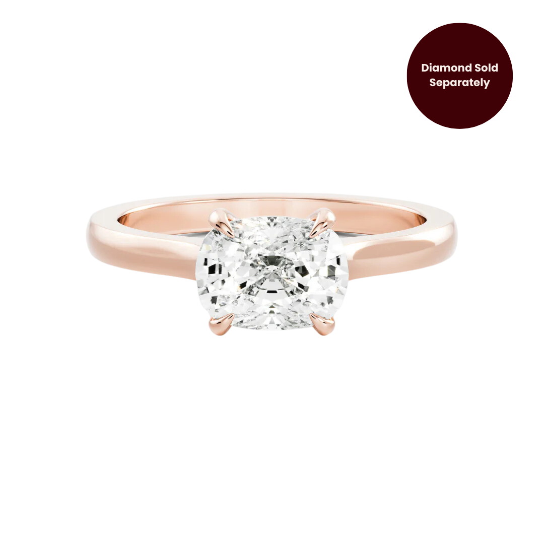 9ct Rose Gold 1.8mm East West Claw Setting