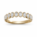 Oval Bezel Half Eternity