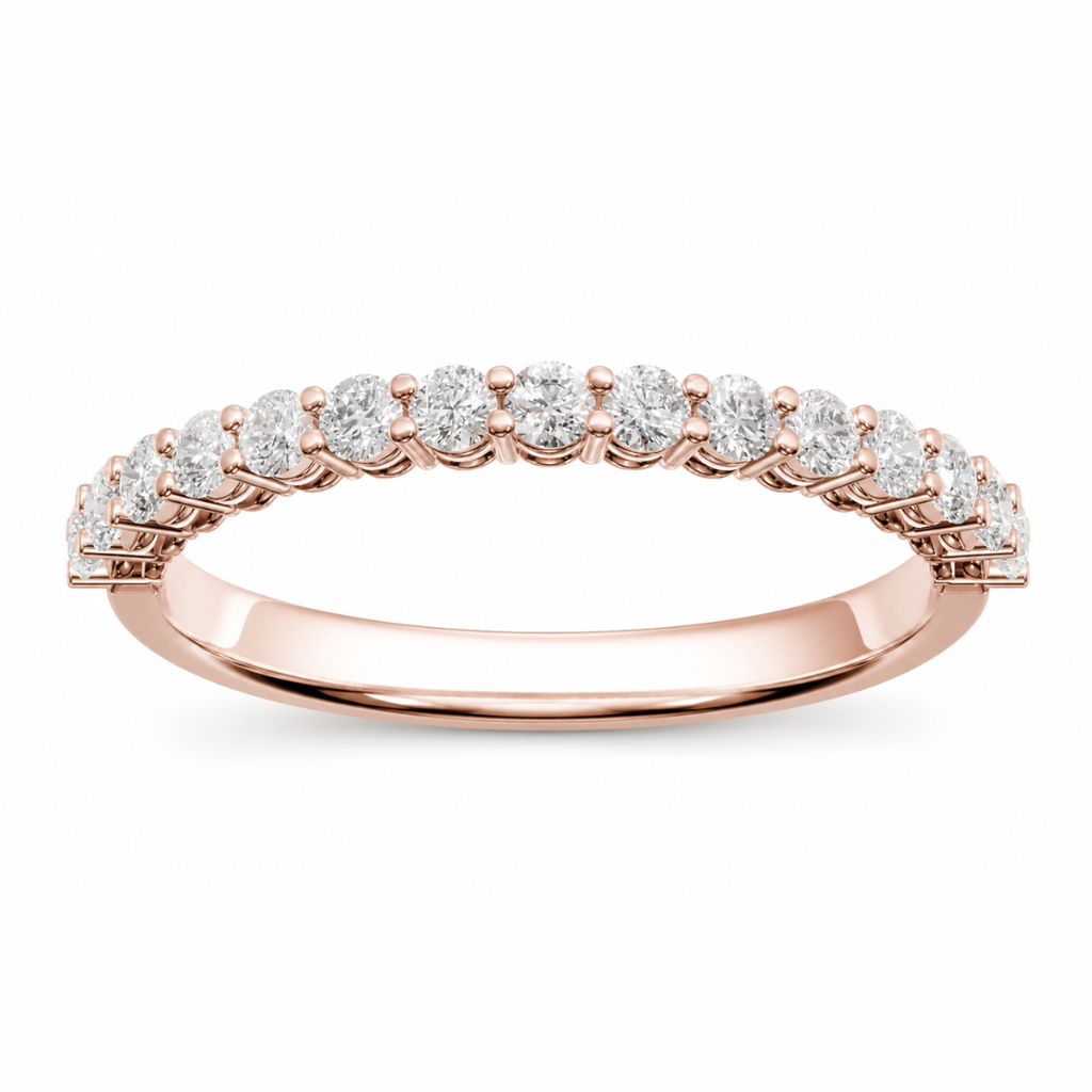 Scalloped Round Half Eternity