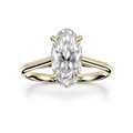 Moval Diamond, Solitaire with Cathedral Setting