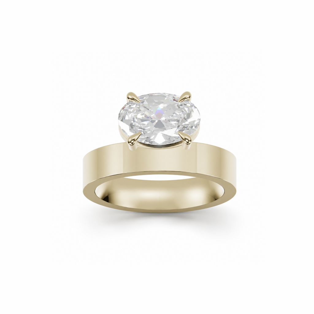 East West Oval 3.5mm Low Profile Cigar Setting