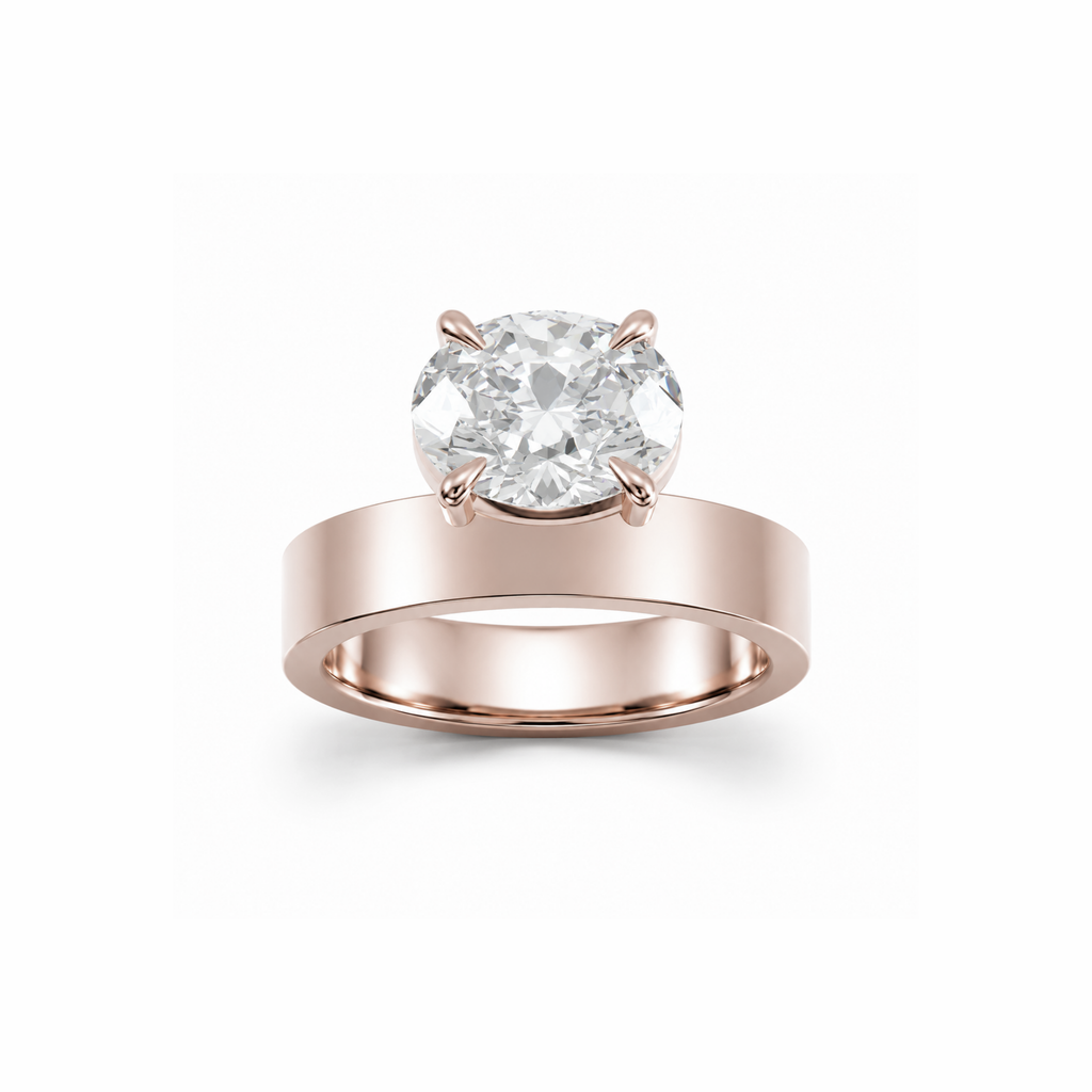 East West Oval 3.5mm Low Profile Cigar Setting