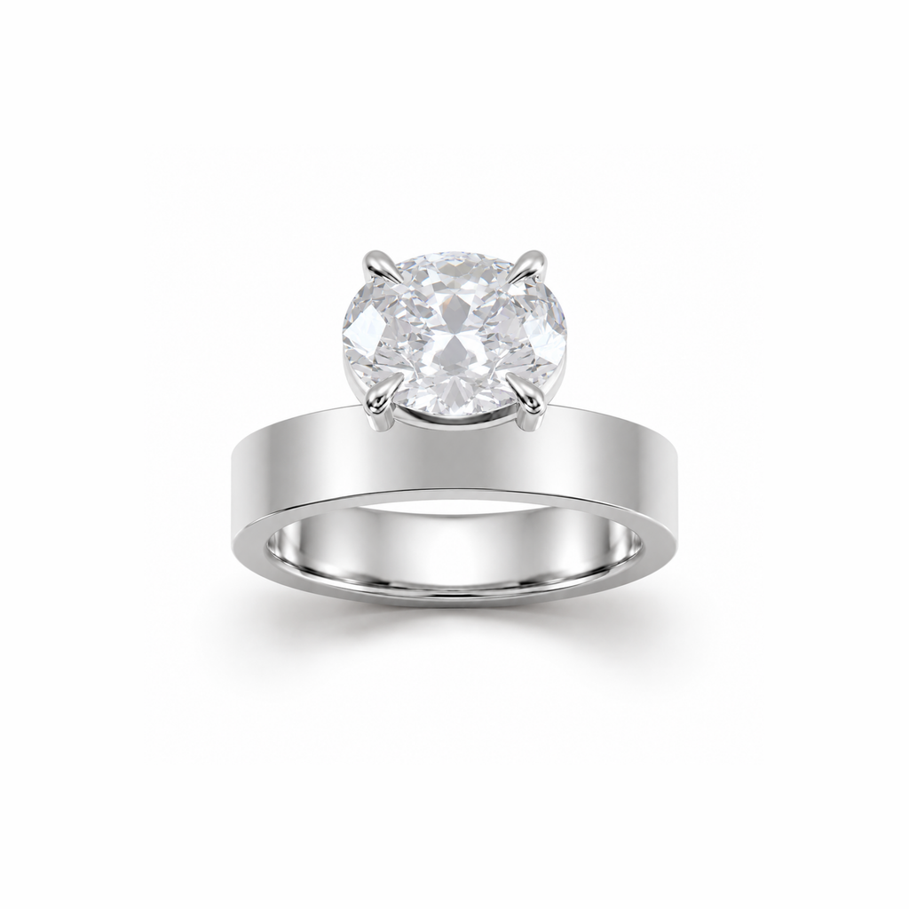 East West Oval 3.5mm Low Profile Cigar Setting