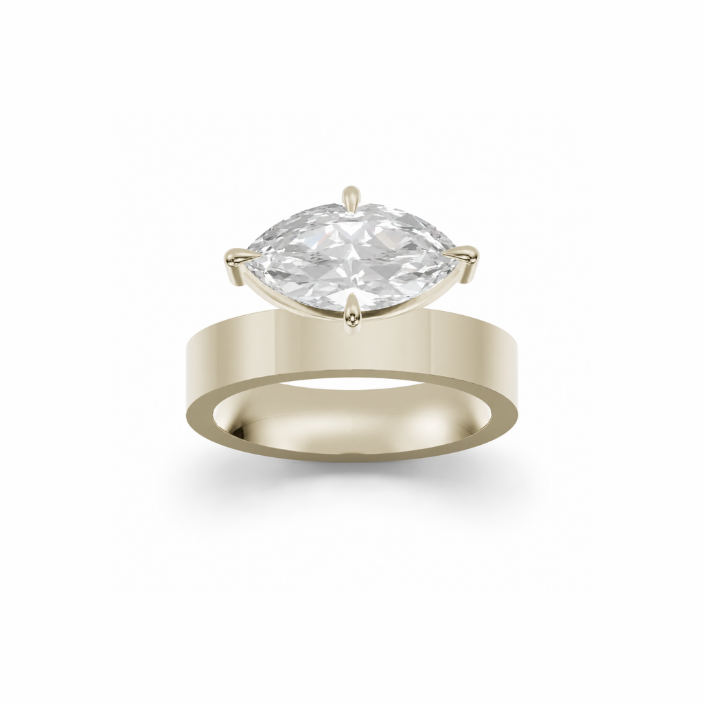 East West Marquise 3.5mm Low Profile Cigar Setting