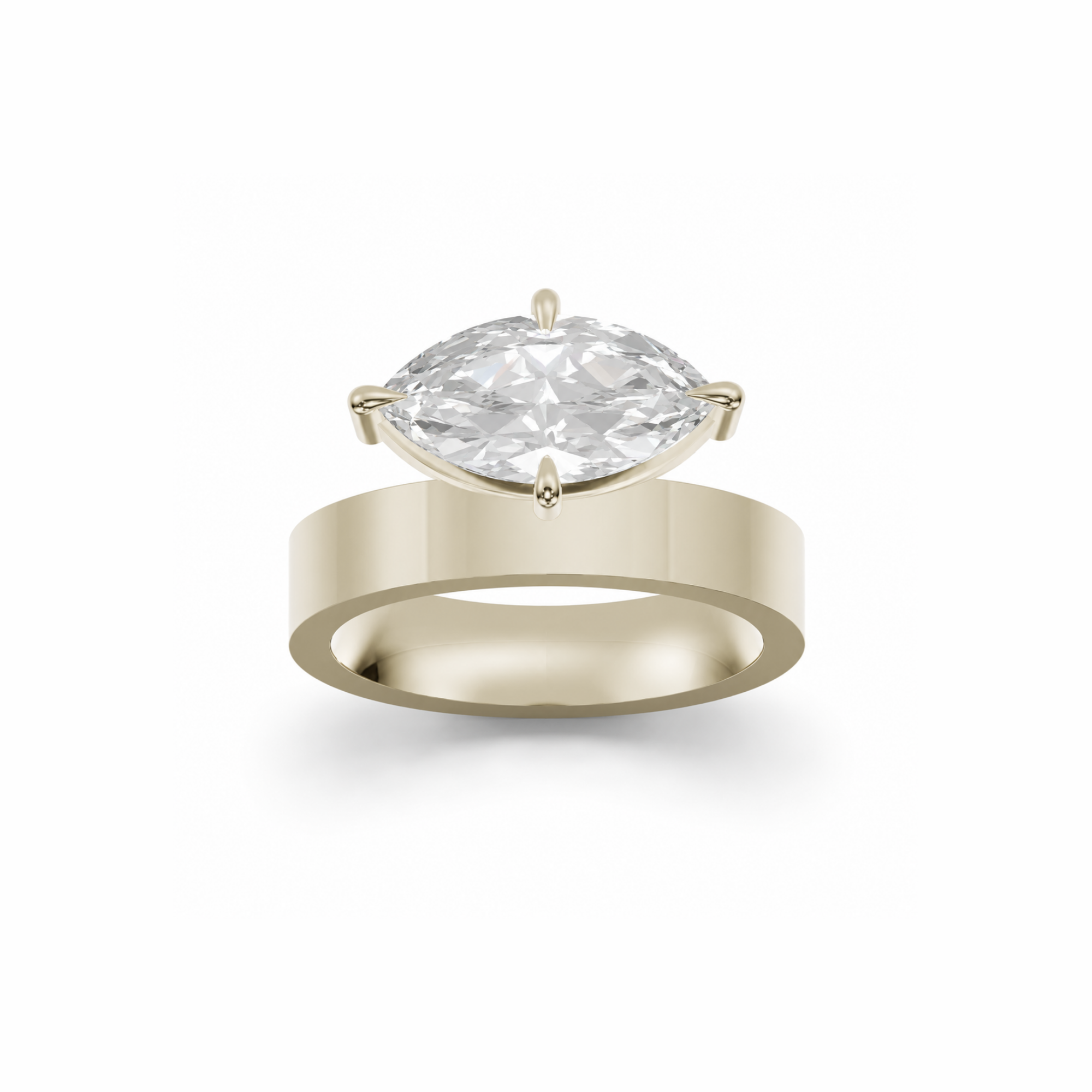 East West Marquise 3.5mm Low Profile Cigar Setting