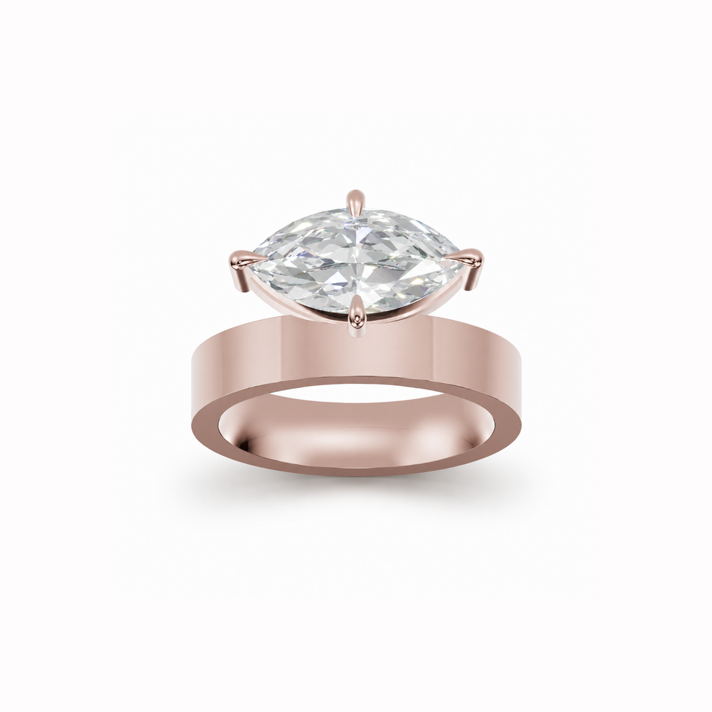 East West Marquise 3.5mm Low Profile Cigar Setting