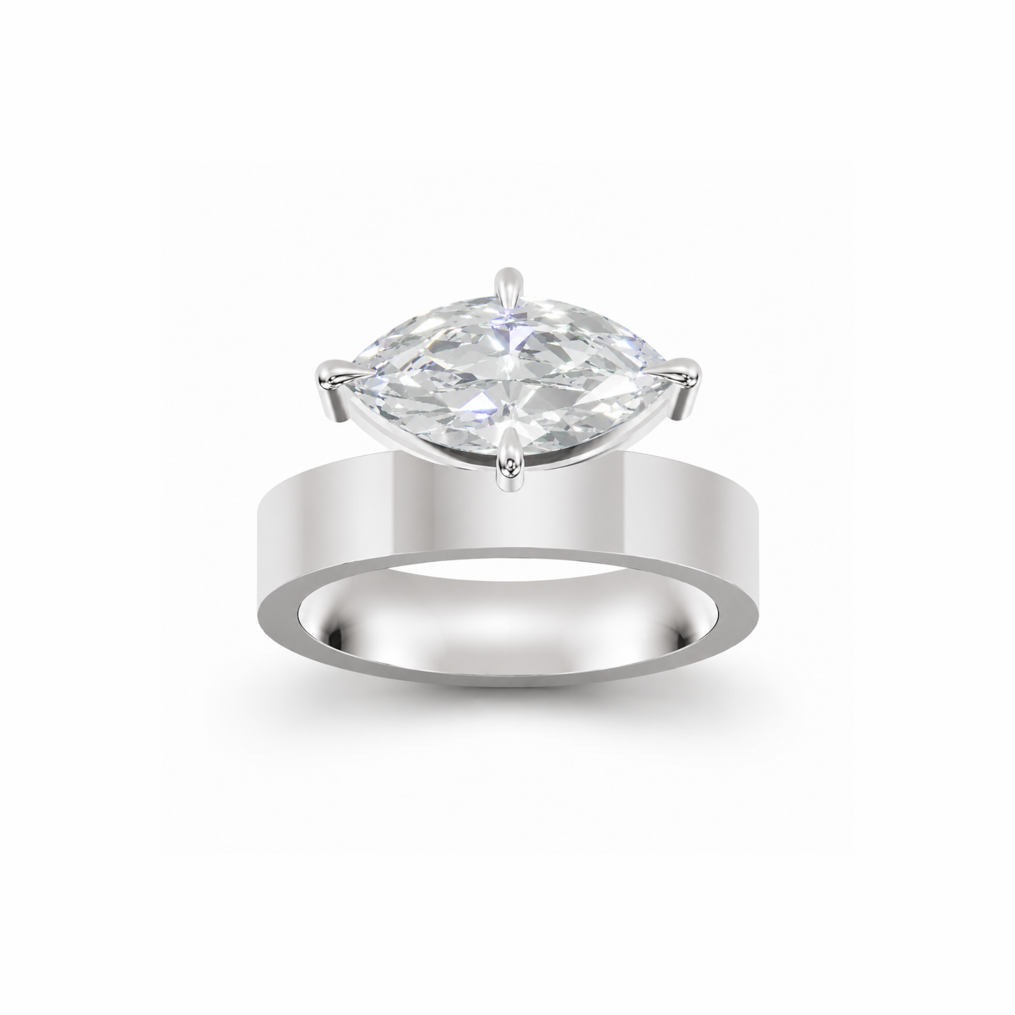 East West Marquise 3.5mm Low Profile Cigar Setting