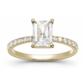 Radiant Diamond, Half Pavé Setting