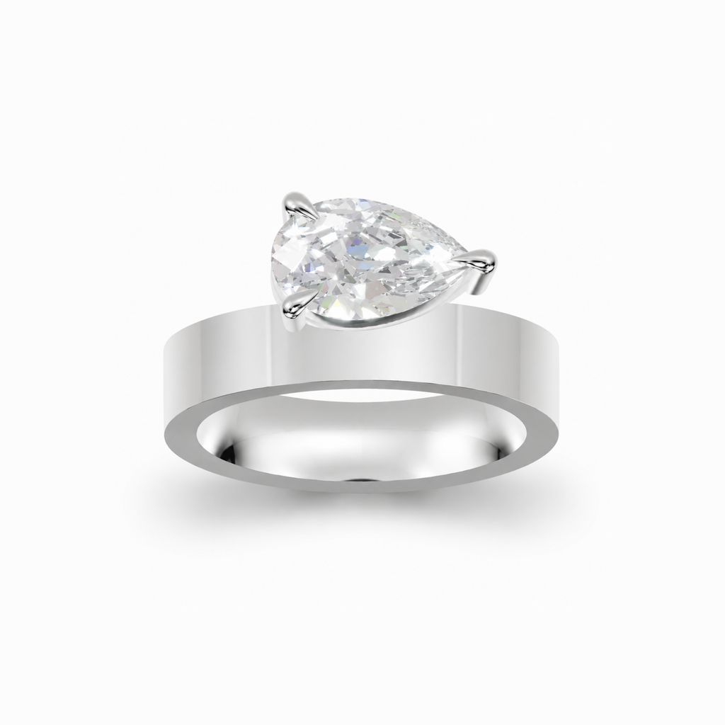 East West Pear 3.5mm Low Profile Cigar Setting