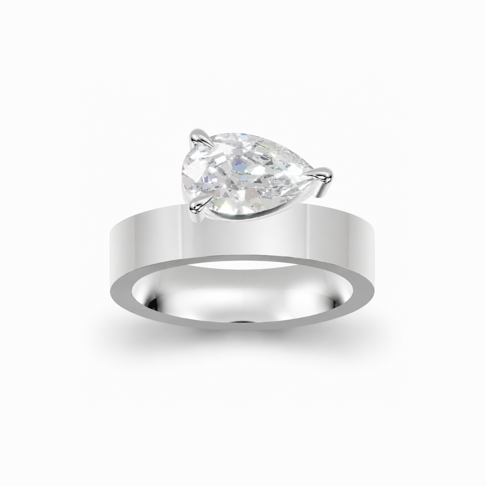 East West Pear 3.5mm Low Profile Cigar Setting