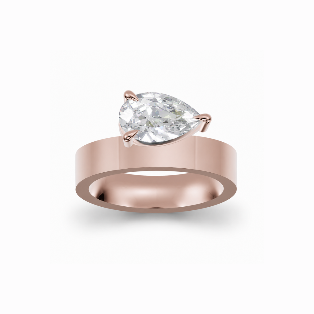 East West Pear 3.5mm Low Profile Cigar Setting