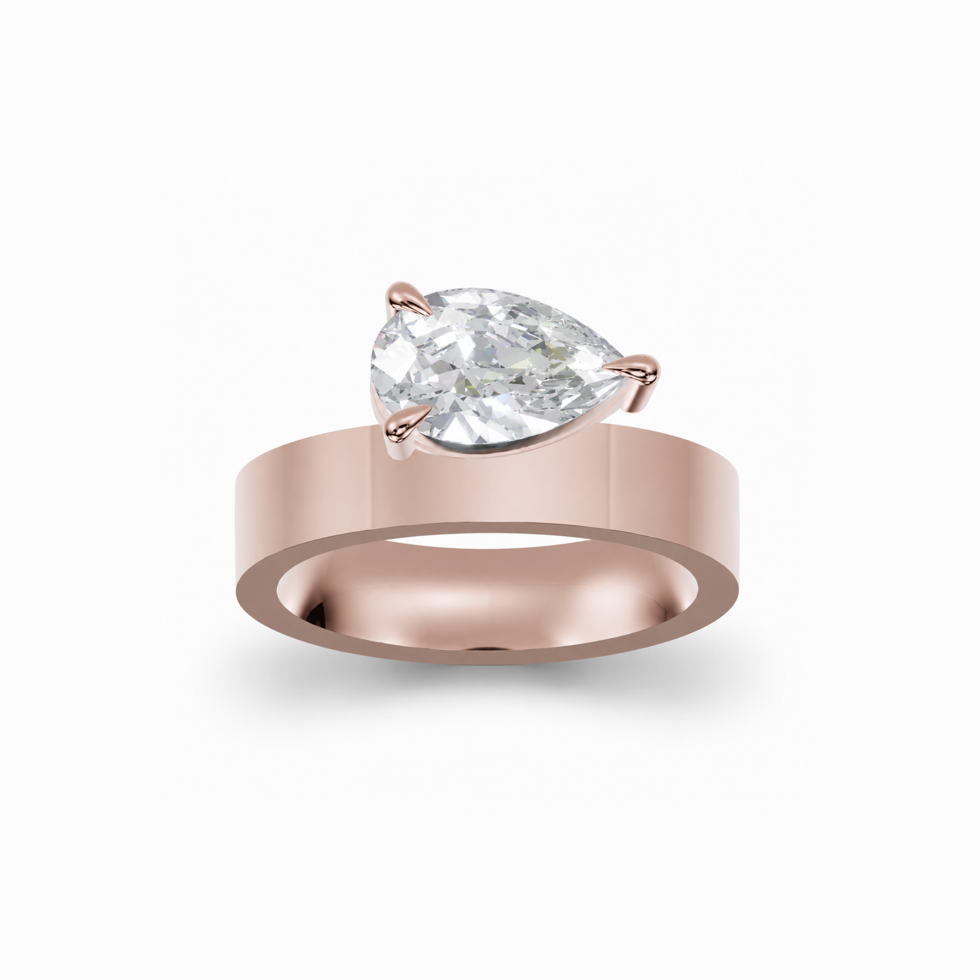 East West Pear 3.5mm Low Profile Cigar Setting