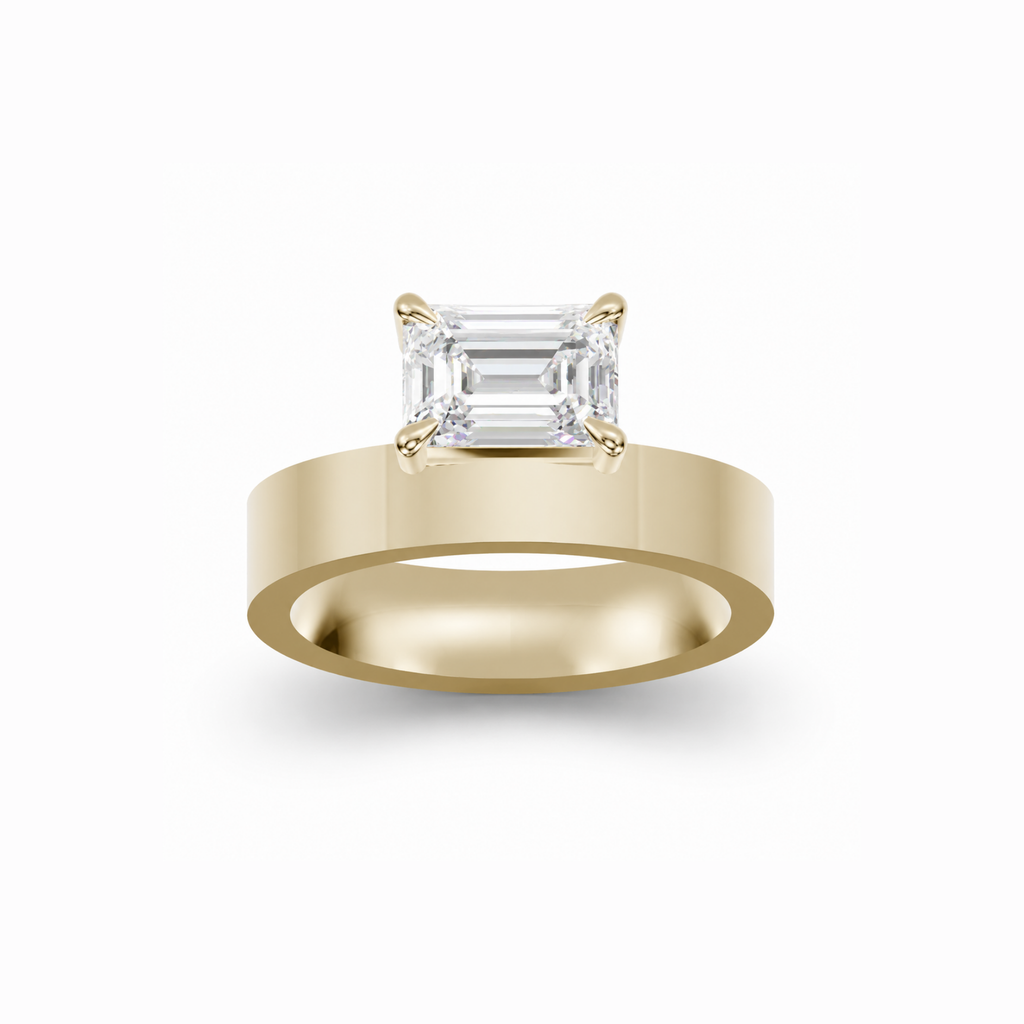 East West Emerald 3.5mm Low Profile Cigar Setting