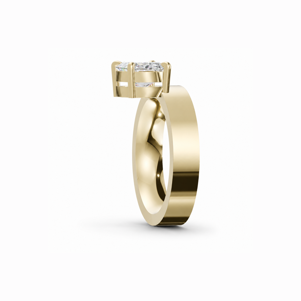 East West Emerald 3.5mm Low Profile Cigar Setting
