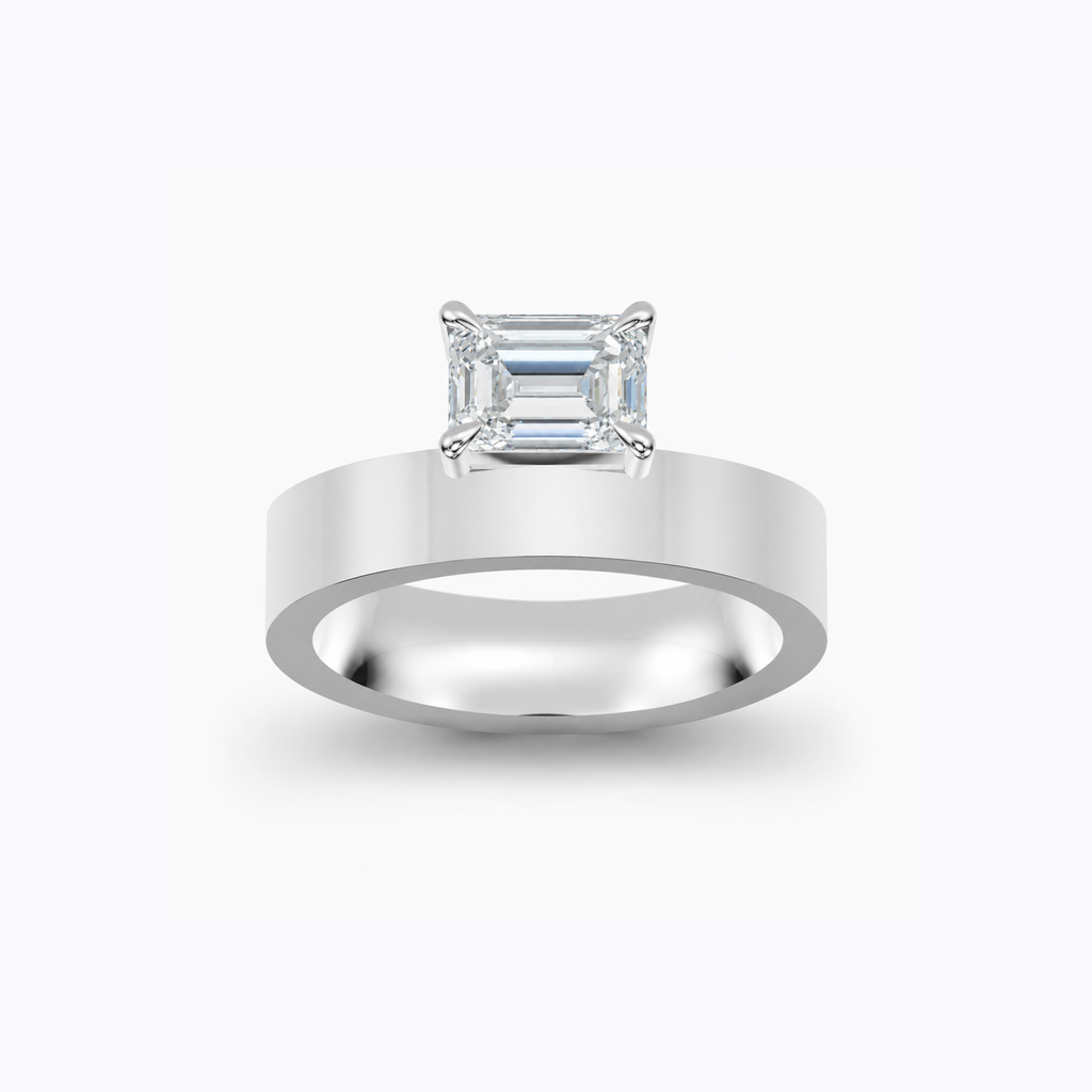 East West Emerald 3.5mm Low Profile Cigar Setting