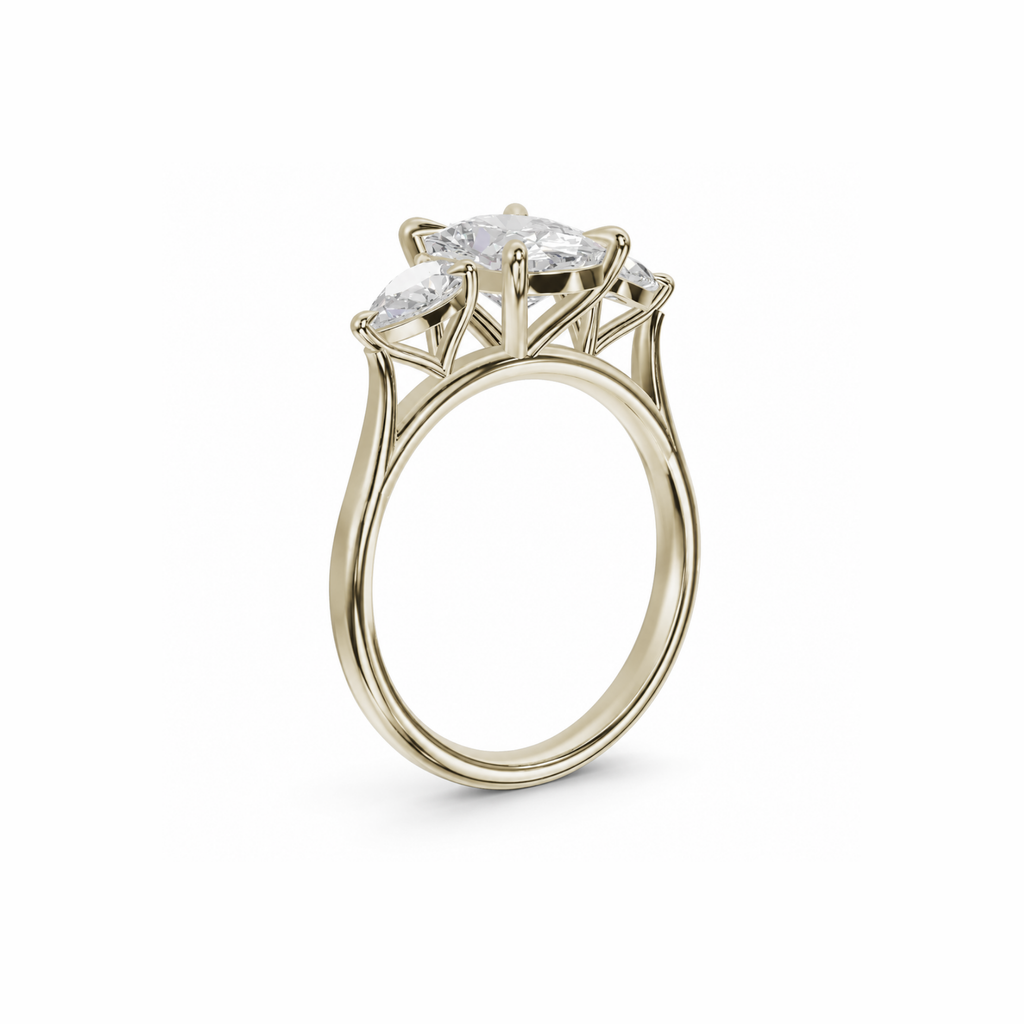 Elongated Cushion & Pear Diamond Trilogy