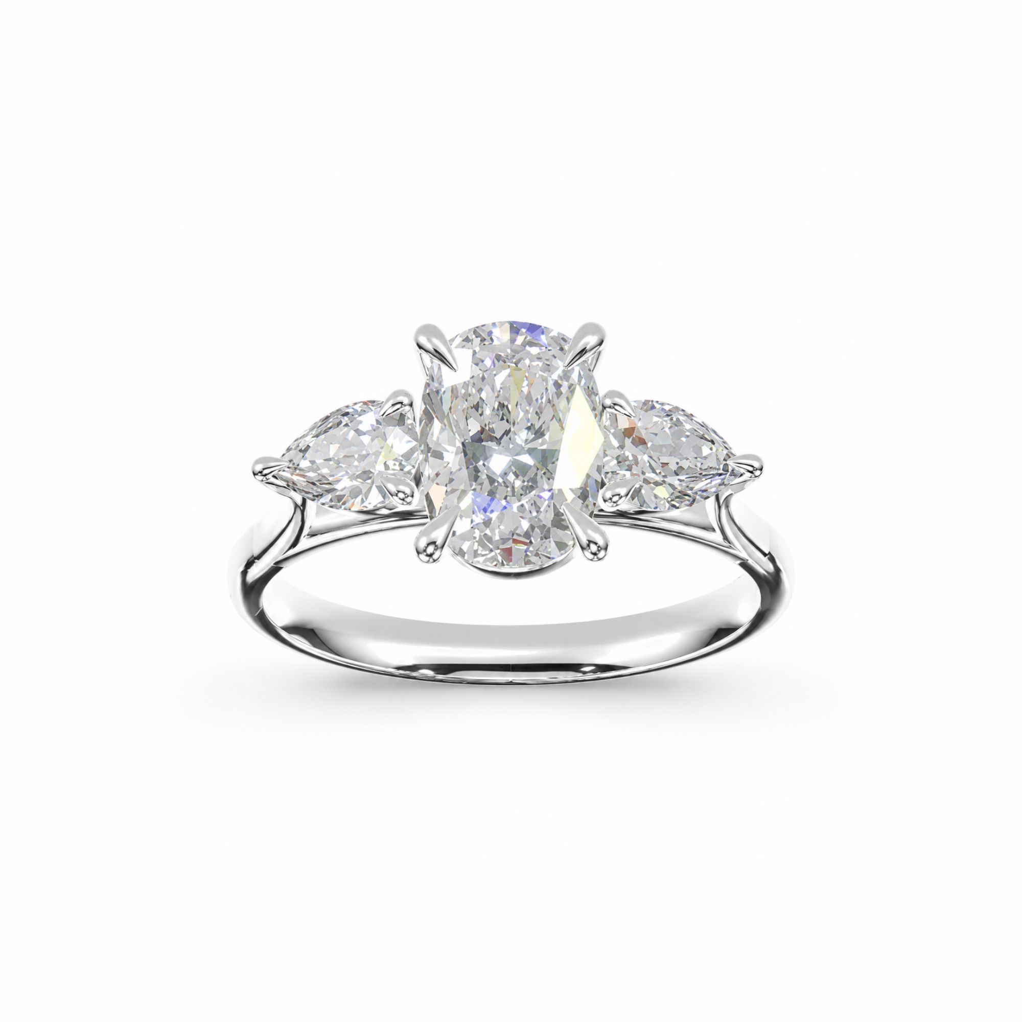 Elongated Cushion & Pear Diamond Trilogy