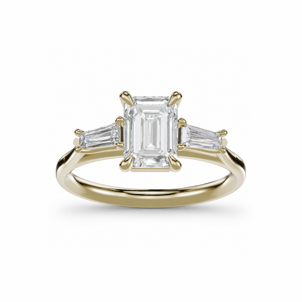 Emerald Cut & Tapered Baguette Trilogy