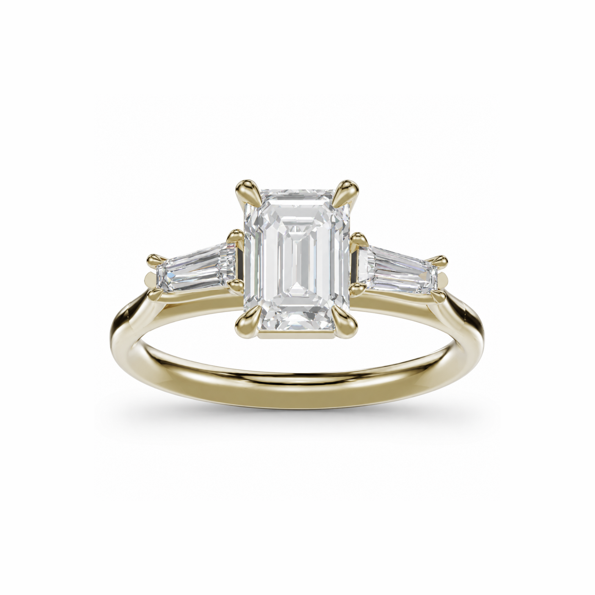 Emerald Cut & Tapered Baguette Trilogy