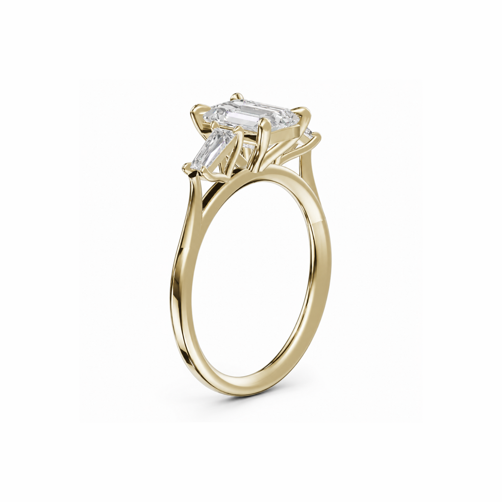 Emerald Cut & Tapered Baguette Trilogy