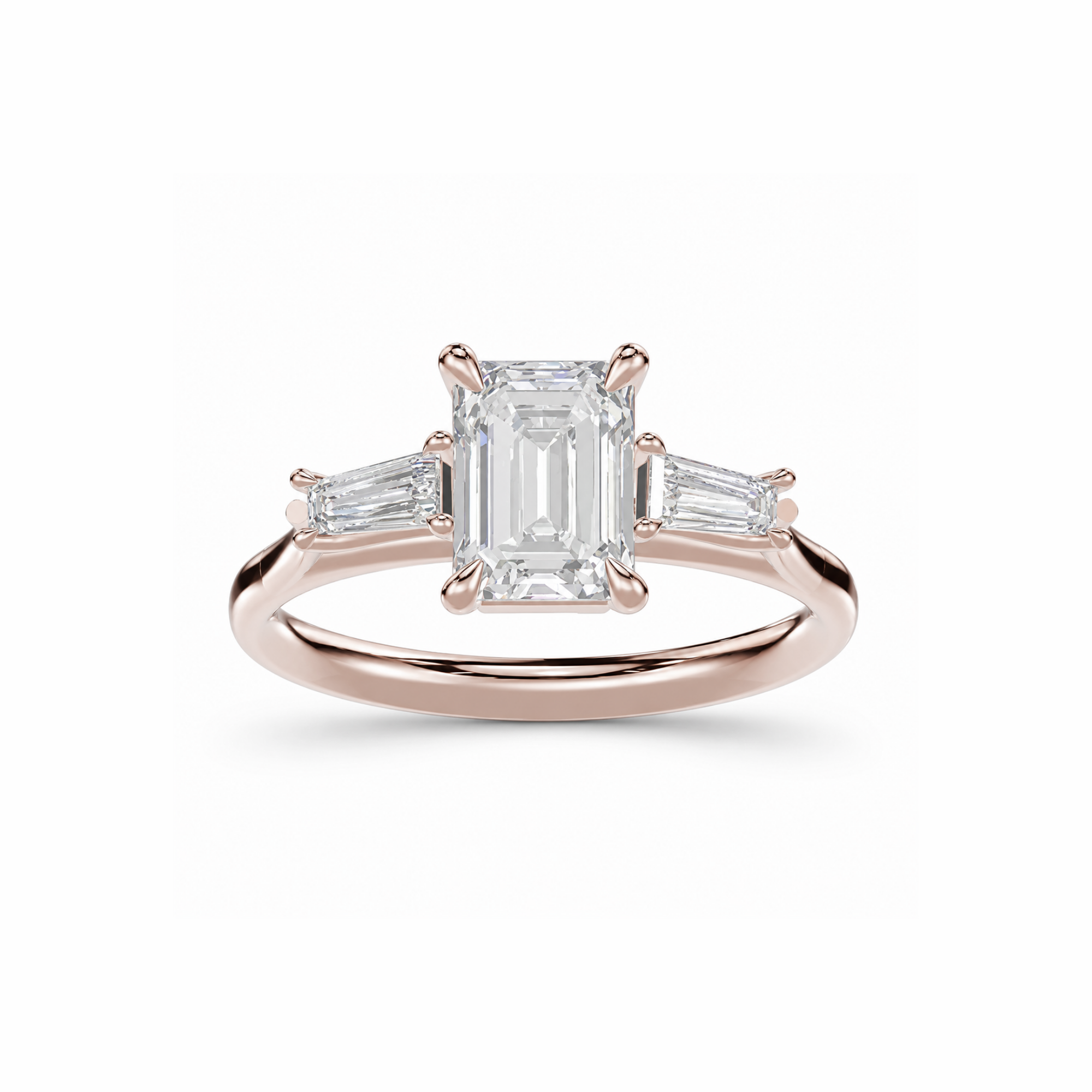 Emerald Cut & Tapered Baguette Trilogy