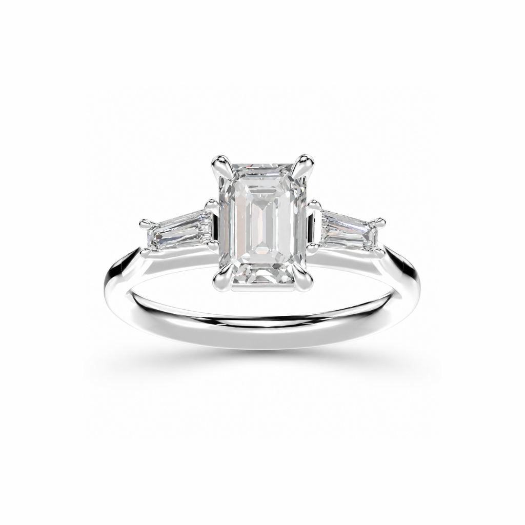 Emerald Cut & Tapered Baguette Trilogy