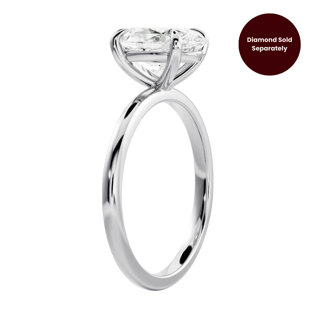 9ct White Gold Claw-Prong 1.8mm Solitaire Setting