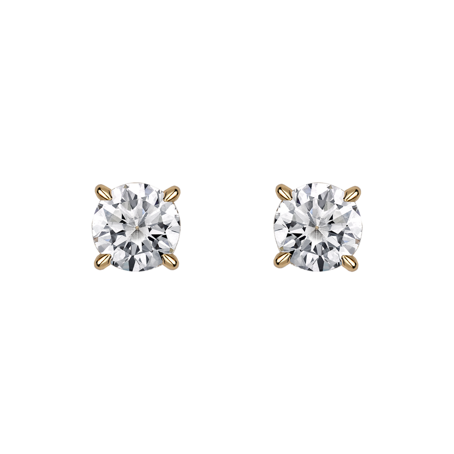 Claw Prong Round Lab Diamond Studs