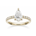 Pear Diamond, Half Pavé Setting