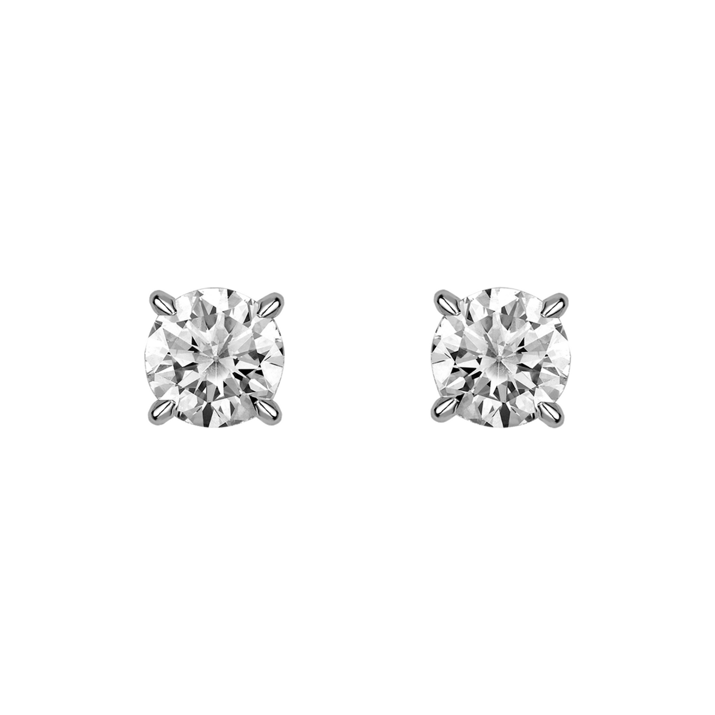 Claw Prong Round Lab Diamond Studs